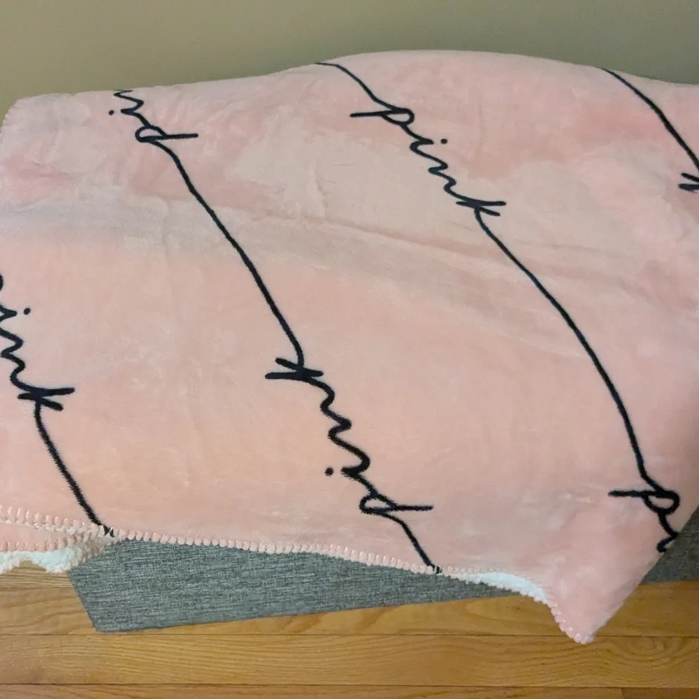PINK Victoria's Secret Soft Pink Throw Blanket
